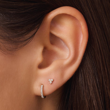 Mini Diamond Lotus Studs (0.06 ct)