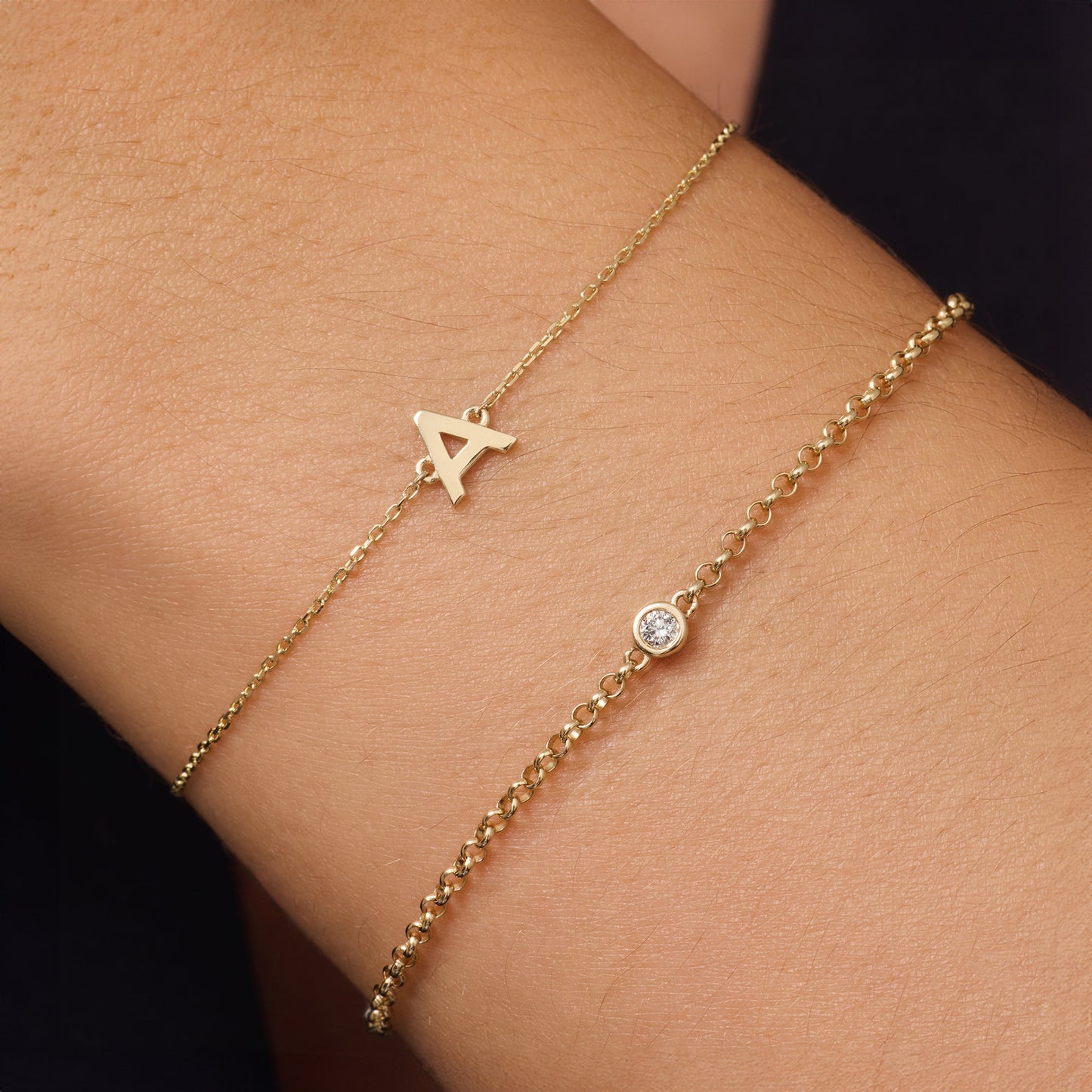 Essential Initial Letter Bracelet