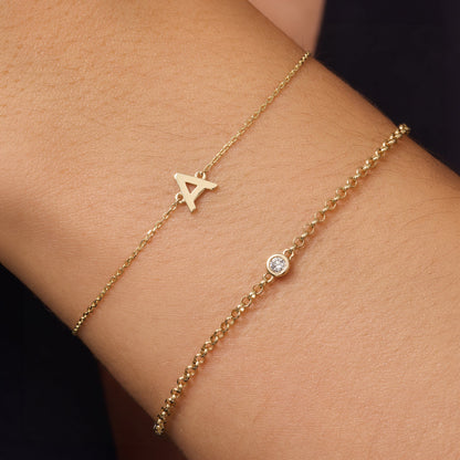 Essential Initial Letter Bracelet