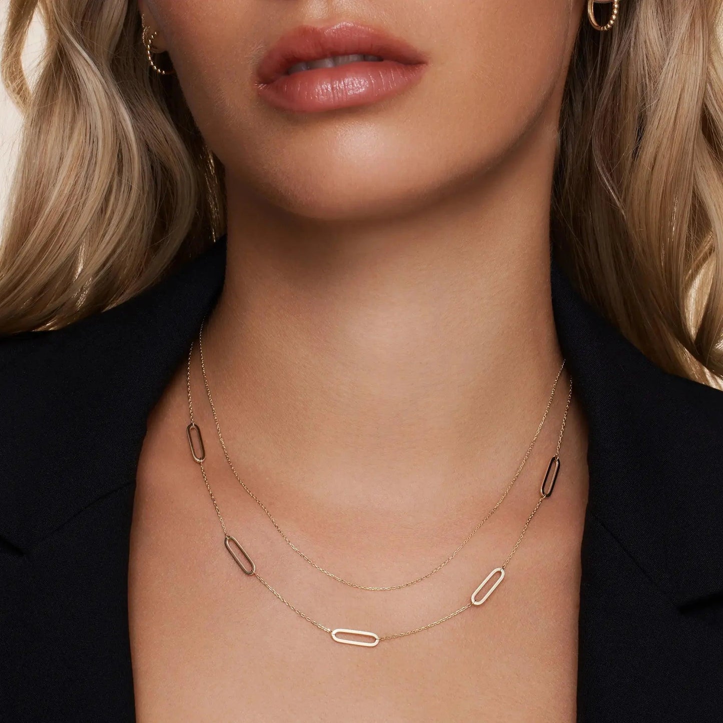 Stationed Paperclip Necklace