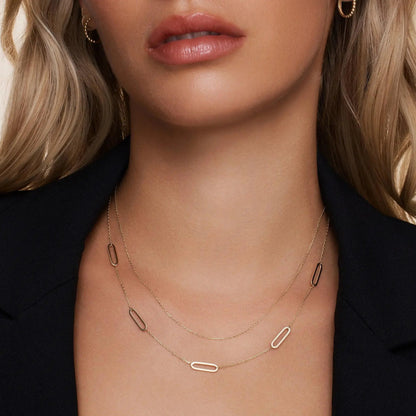 Stationed Paperclip Necklace