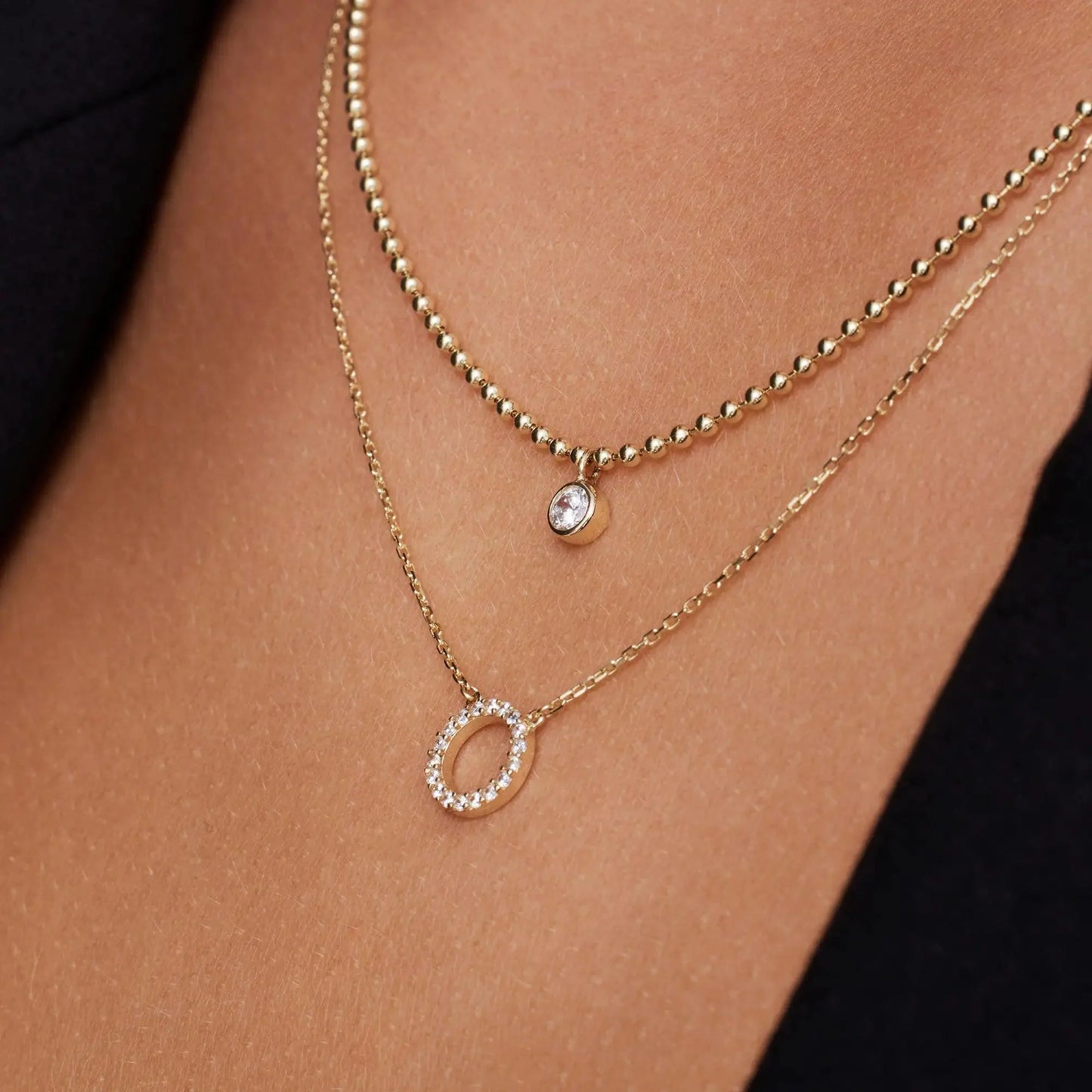 Pave Moissanite Halo Pendant Necklace