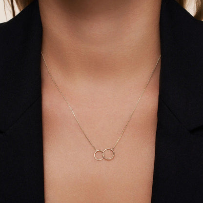 Linked Infinity Pendant Necklace