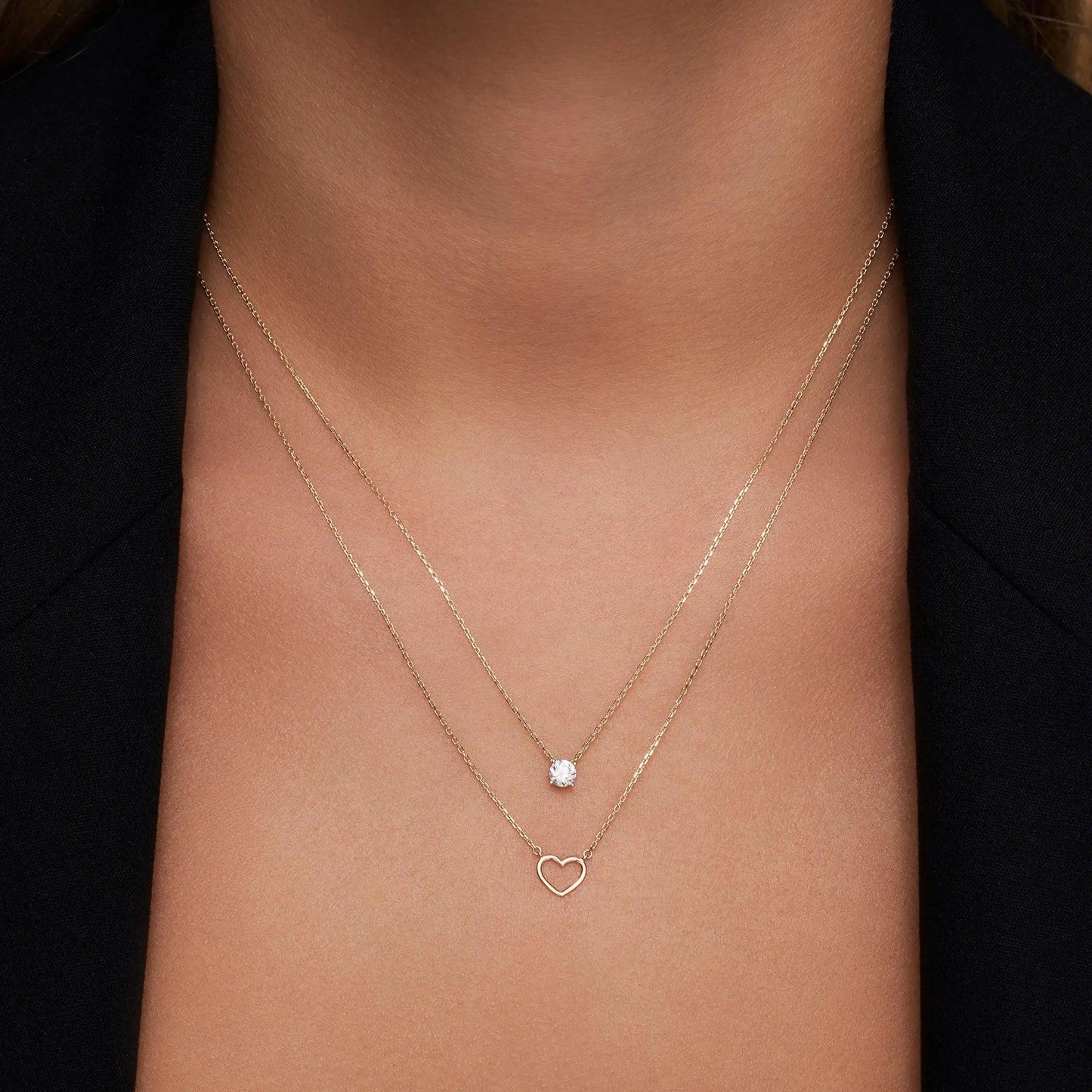 Round Cut Moissanite Pendant Necklace
