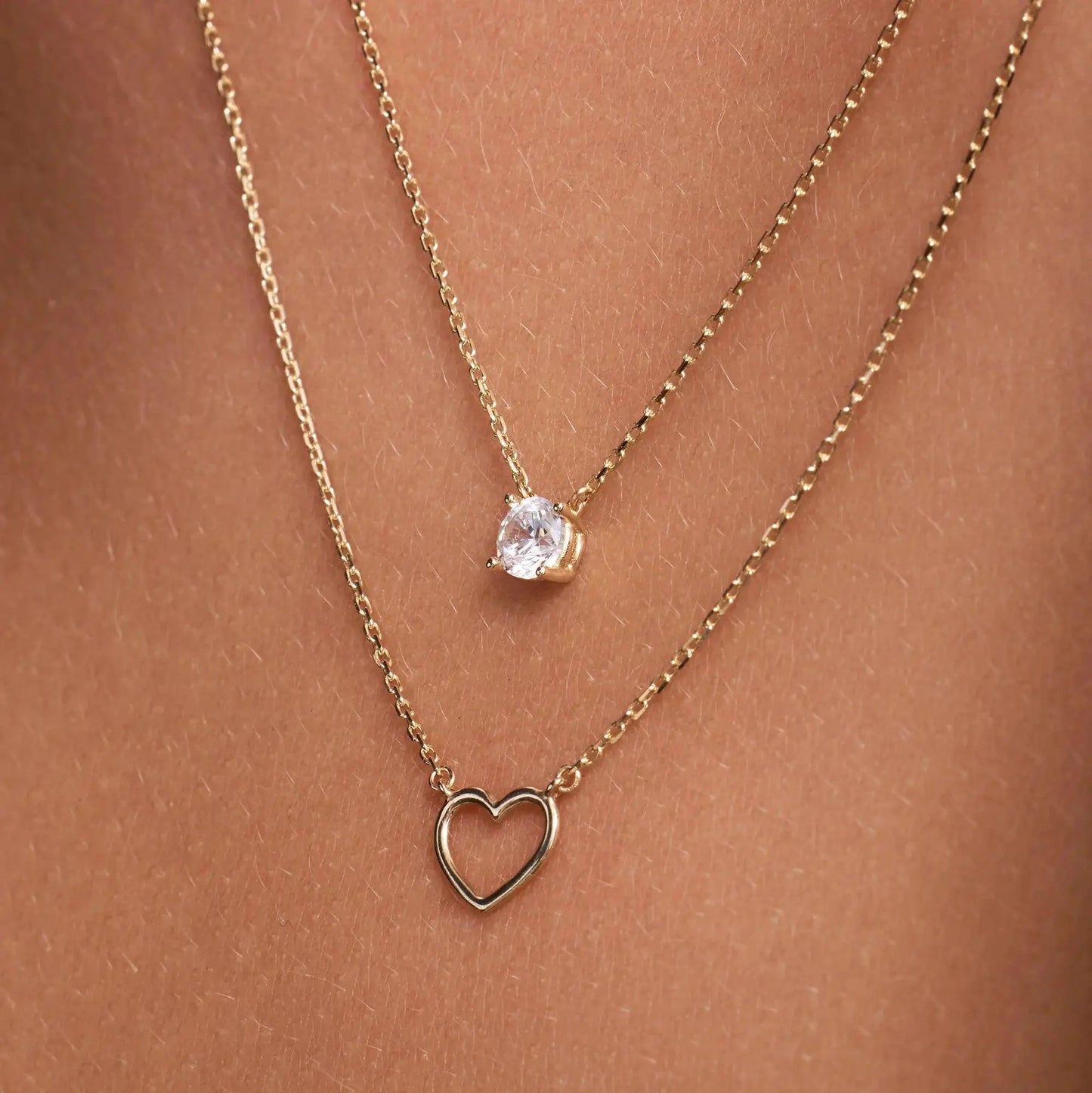 Round Cut Moissanite Pendant Necklace