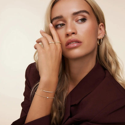 Pav¨¦ Cubic Zirconia Bar Bracelet
