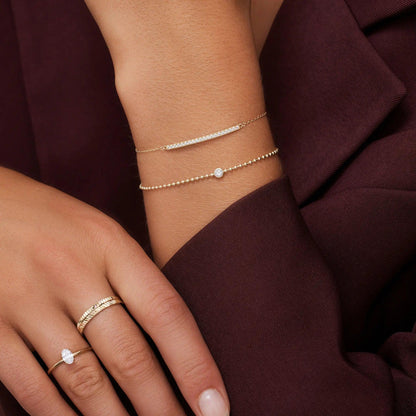 Pav¨¦ Cubic Zirconia Bar Bracelet