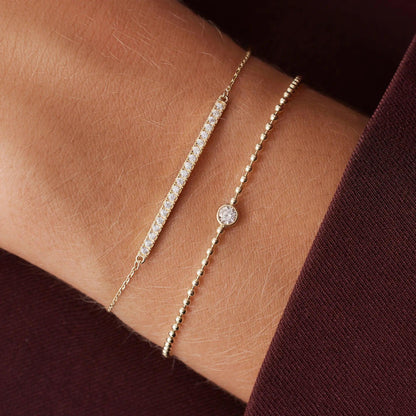 Pav¨¦ Cubic Zirconia Bar Bracelet