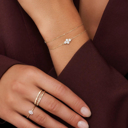 Moissanite  Flower Bracelet