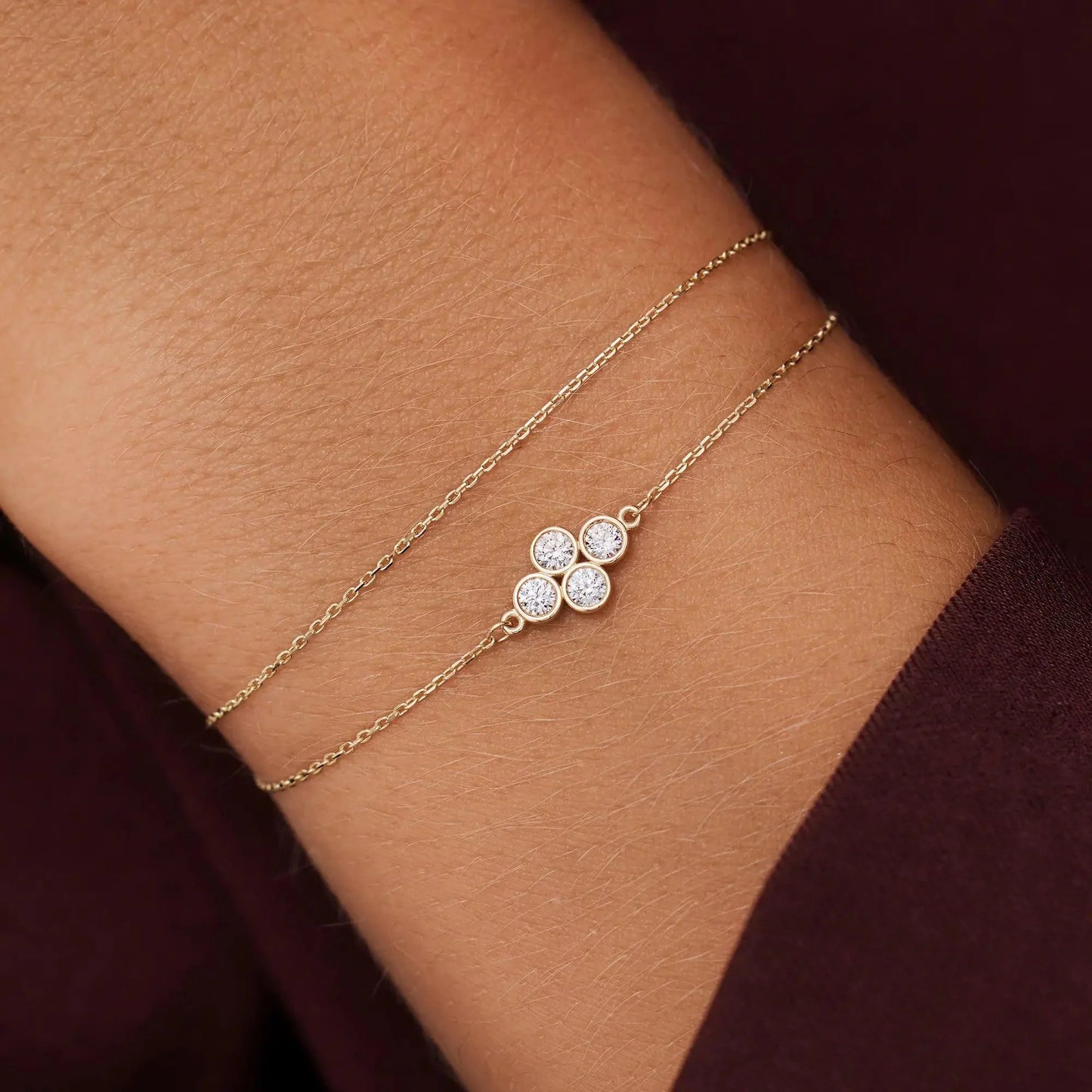 Moissanite  Flower Bracelet