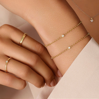 Satellite Bezel Set Diamond Bracelet (0.09 ct)