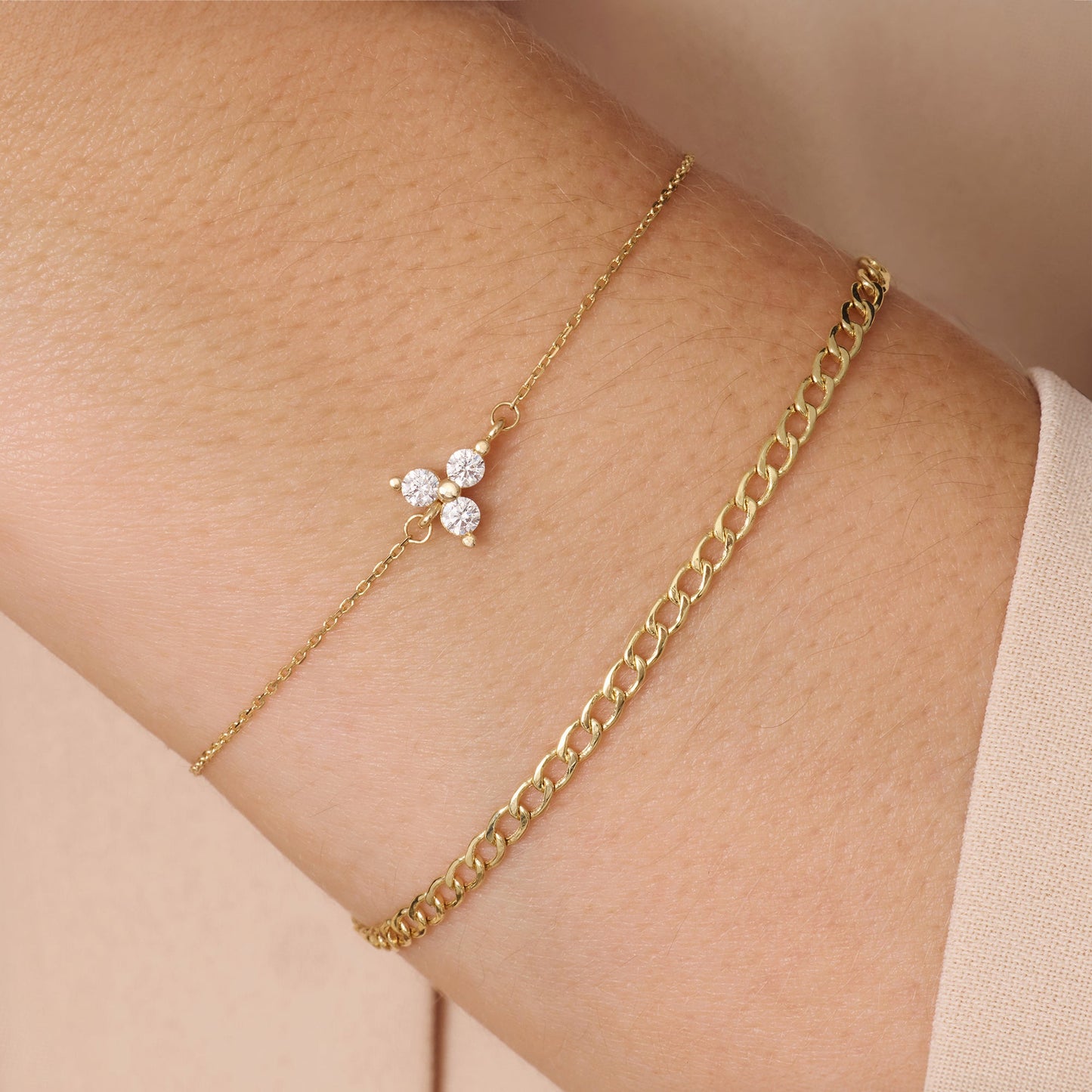 Cubic Zirconia Lotus Bracelet