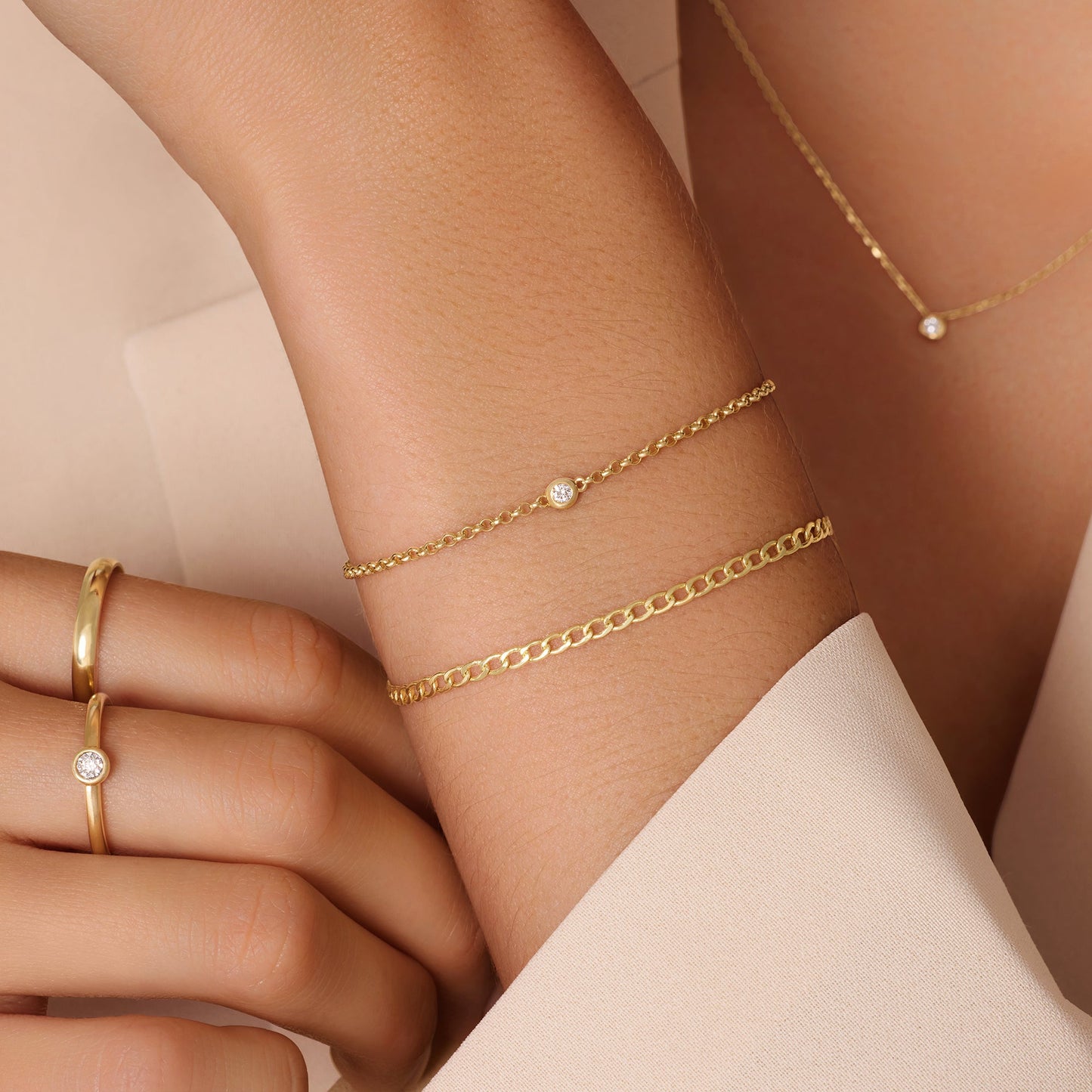 Slim Curb Chain Bracelet