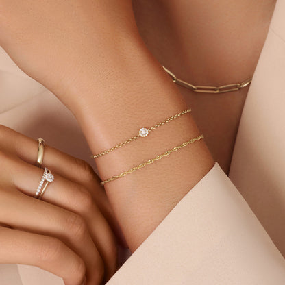 Diamond Halo Bracelet (0.05 ct)