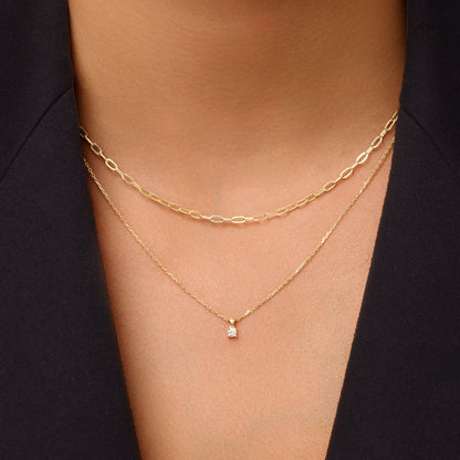 Slim Paperclip Chain Necklace