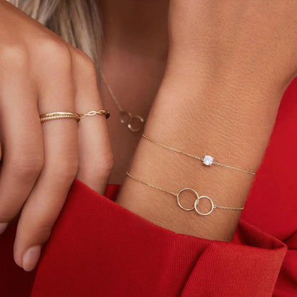 Round Cut Moissanite  Bracelet