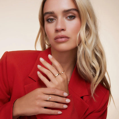 Chaton Set Moissanite Ring