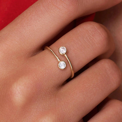 Moissanite  Open Spiral Ring