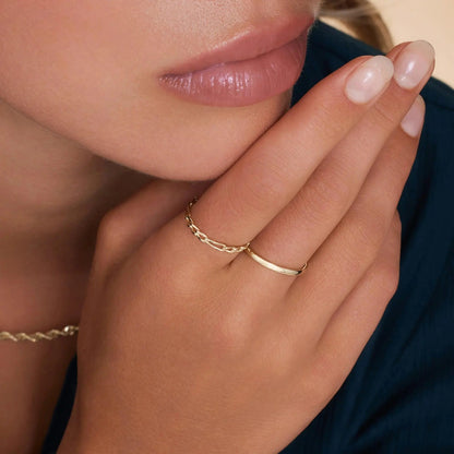 Figaro Chain Stacker Ring