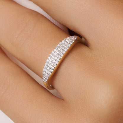 Pav¨¦ Diamond Signet Ring (0.18 ct)