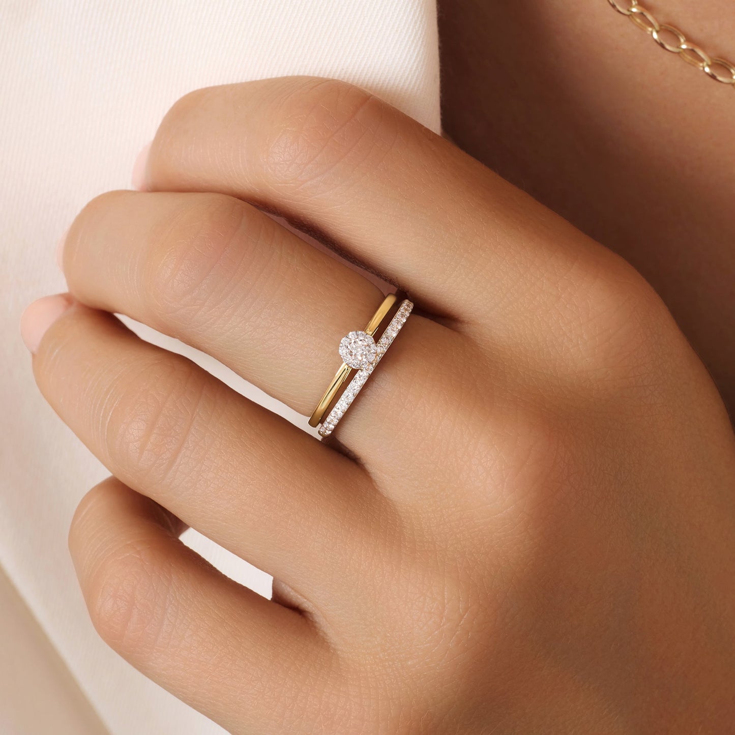 Diamond Halo Ring (0.05 ct)