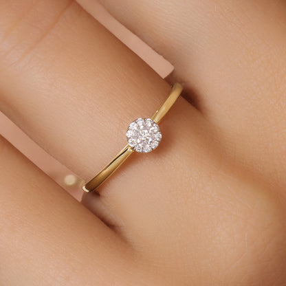 Diamond Halo Ring (0.05 ct)