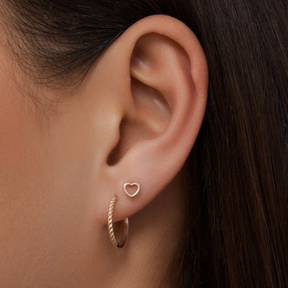 Twisted Small Hoops (15mm)