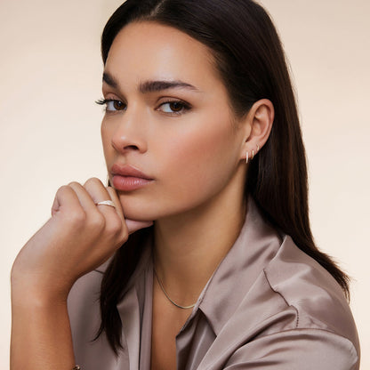 Moissanite Huggie Hoops (12mm)