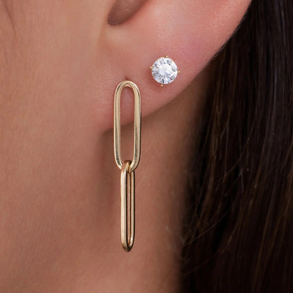 Four Prong Round Cut Cubic Zirconia Studs