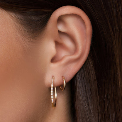 Moissanite Large Hoops (25mm)
