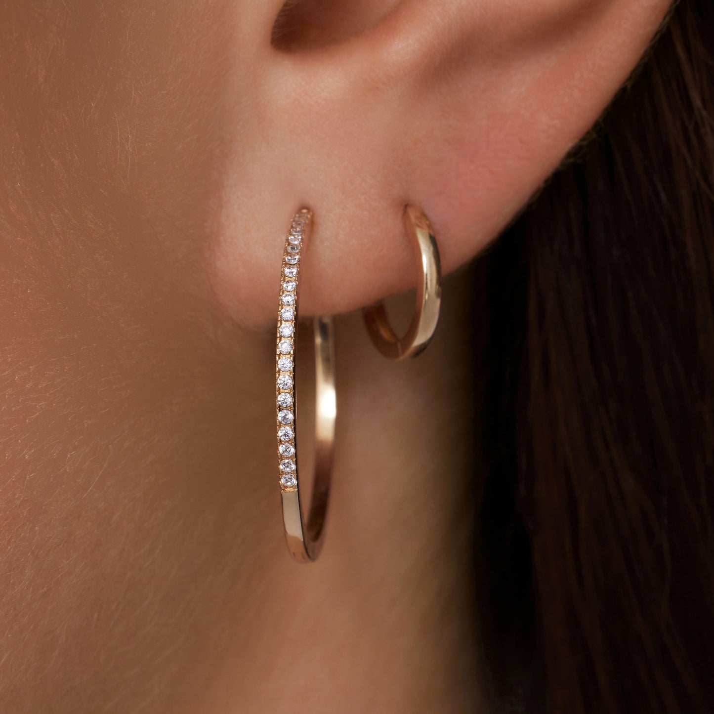 Moissanite Large Hoops (25mm)