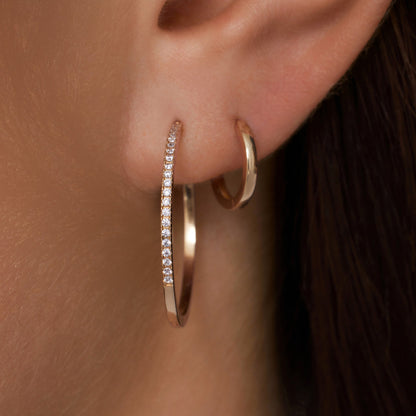 Moissanite Large Hoops (25mm)