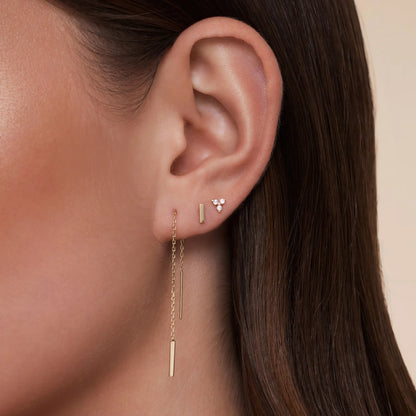 Moissanite Lotus Studs