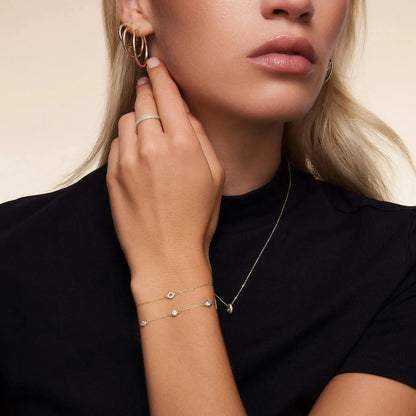 Pav¨¦ Cubic Zirconia Halo Bracelet