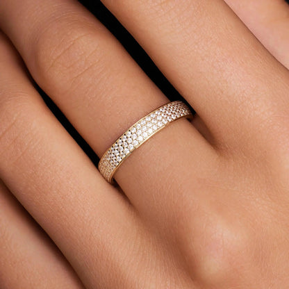 Moissanite Half Eternity Ring
