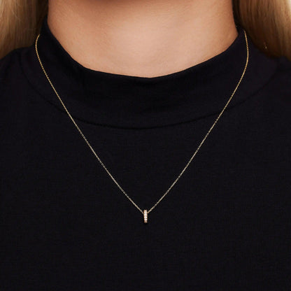 Cubic Zirconia Ring Pendant Necklace