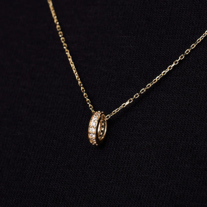 Cubic Zirconia Ring Pendant Necklace