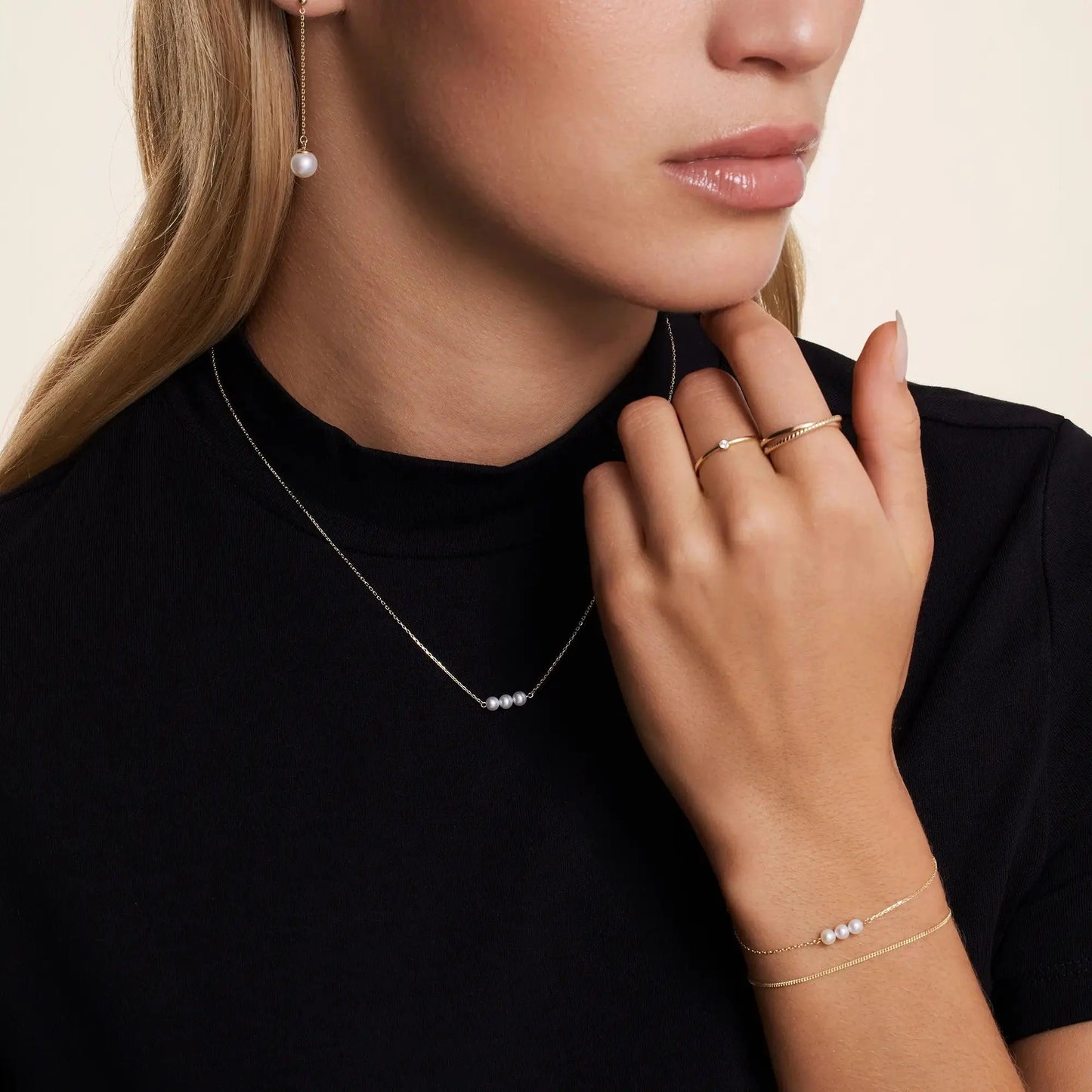 Threaded Pearl Necklace