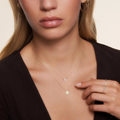 Cubic Zirconia Lotus Pendant Necklace