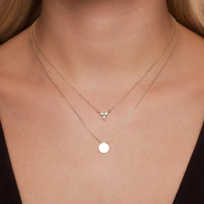 Cubic Zirconia Lotus Pendant Necklace