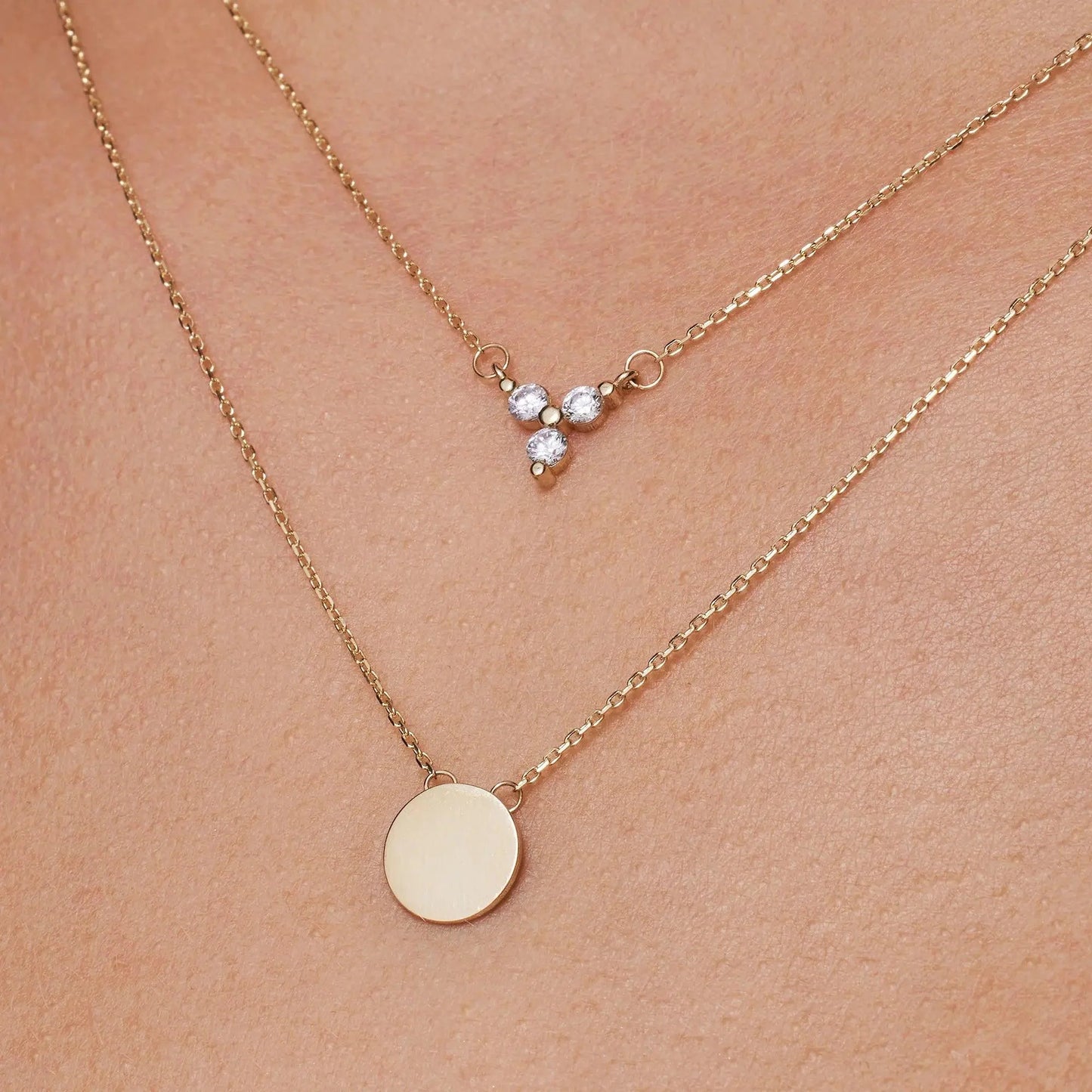 Cubic Zirconia Lotus Pendant Necklace