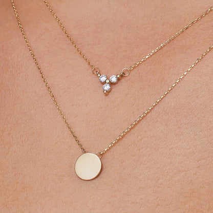 Cubic Zirconia Lotus Pendant Necklace
