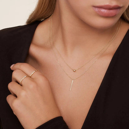 Vertical Bar Pendant Necklace