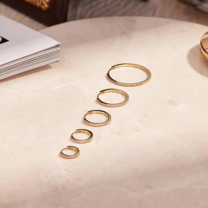 Moissanite Medium Hoops (18mm)