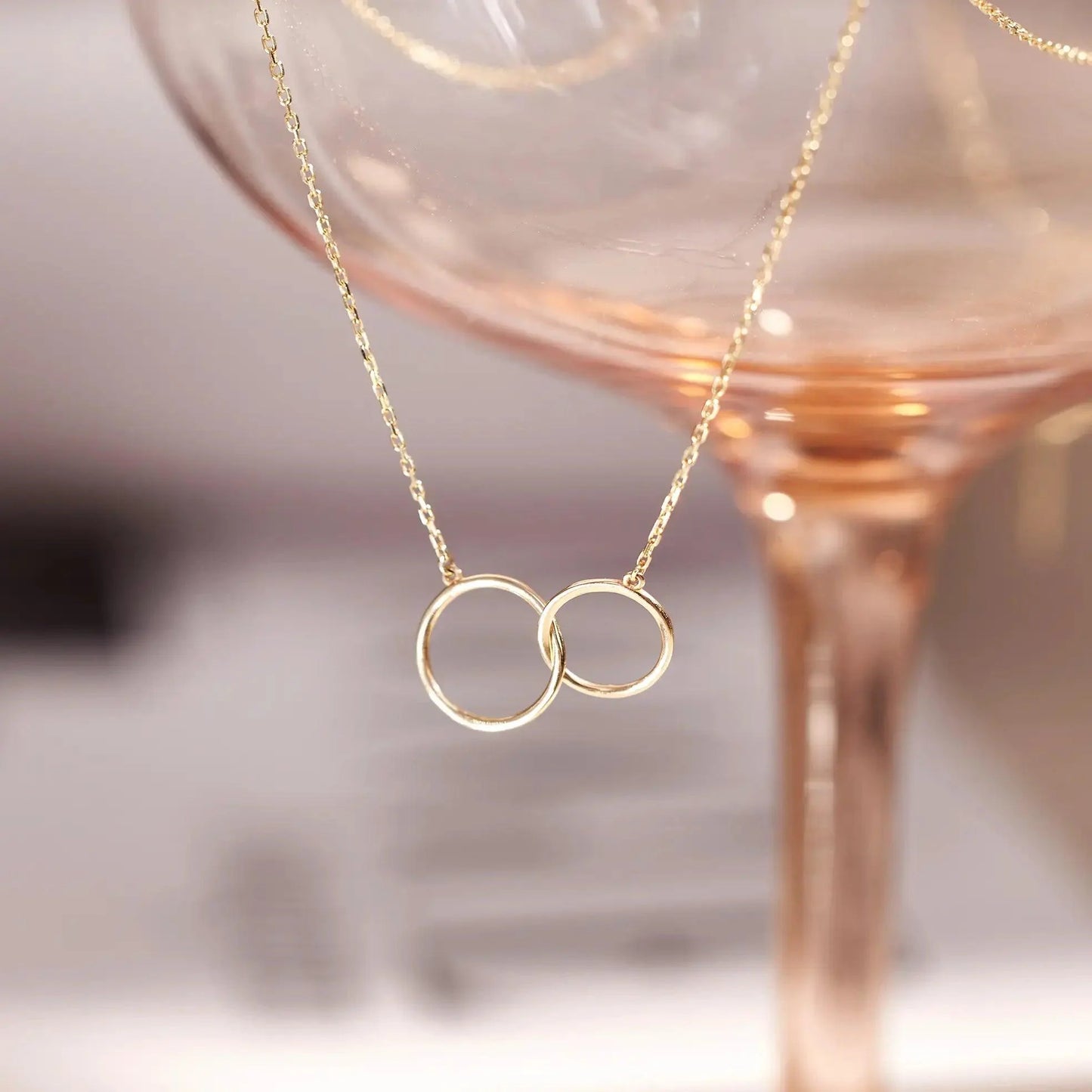 Linked Infinity Pendant Necklace