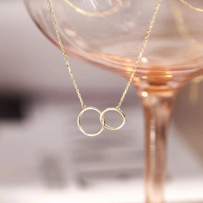 Linked Infinity Pendant Necklace