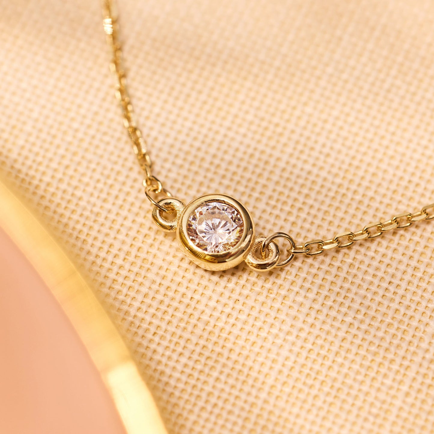 Stationed Bezel Set Cubic Zirconia Bracelet