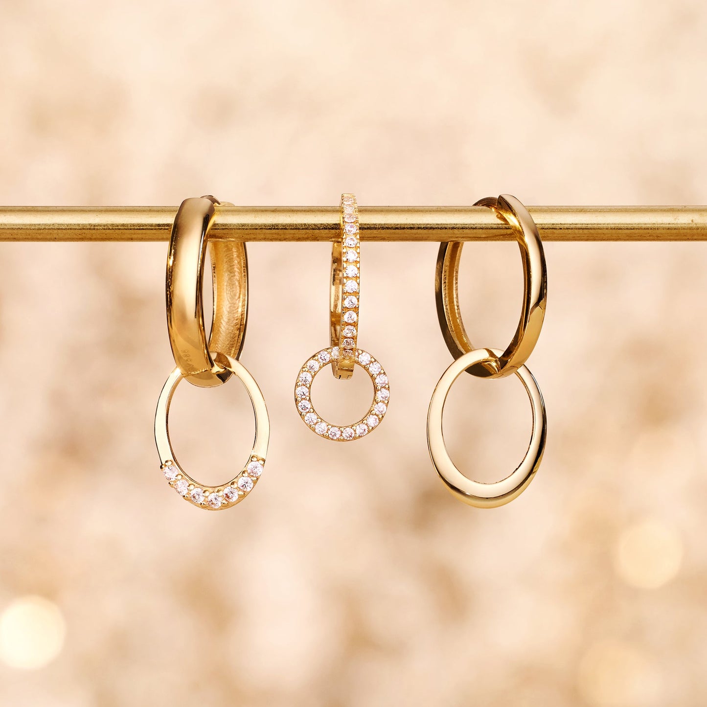Solo Moissanite Oval Hoop Charm