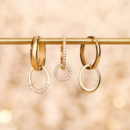 Solo Moissanite Oval Hoop Charm