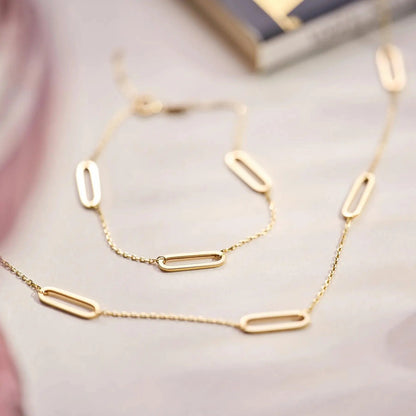 Stationed Paperclip Necklace